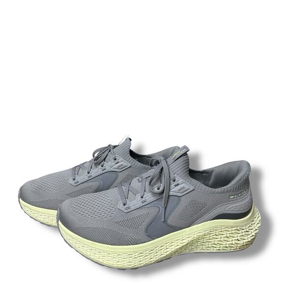 SKECHERS Sneakers 3D Energy POLZAR Hands Free Slip-Ins Size 13 Mens Gray Lime - Picture 2 of 13